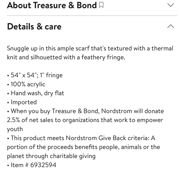 NWT Treasure & Bond Thermal Knit Scarf - Blue Combo - Picture 3 of 3